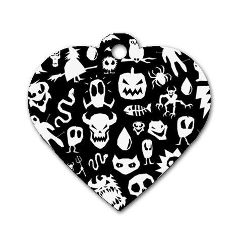 Monsters Dog Tag Heart (One Side) from ArtsNow.com Front