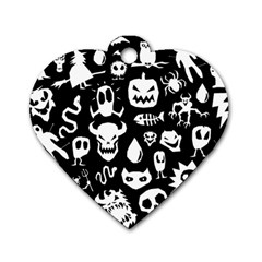 Monsters Dog Tag Heart (Two Sides) from ArtsNow.com Front