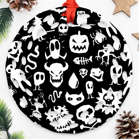 Monsters Round Filigree Ornament (Two Sides) from ArtsNow.com Back