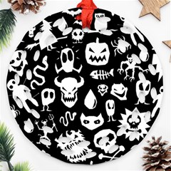 Monsters Round Filigree Ornament (Two Sides) from ArtsNow.com Back