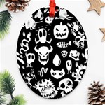 Monsters Oval Filigree Ornament (Two Sides)