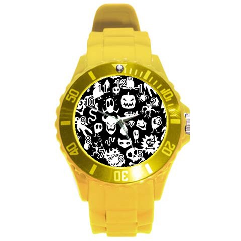 Monsters Round Plastic Sport Watch (L) from ArtsNow.com Front