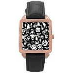 Monsters Rose Gold Leather Watch 