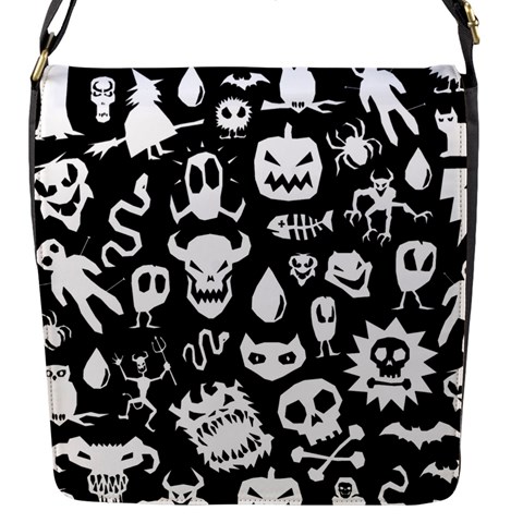 Monsters Flap Closure Messenger Bag (S) from ArtsNow.com Front