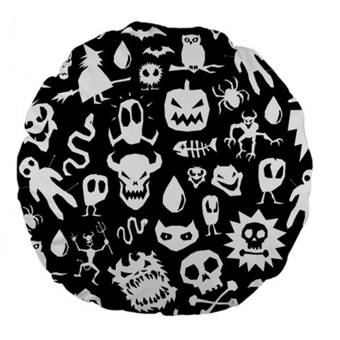 Monsters Large 18  Premium Flano Round Cushions from ArtsNow.com Front