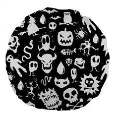 Monsters Large 18  Premium Flano Round Cushions from ArtsNow.com Front
