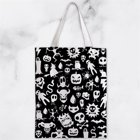 Monsters Zipper Classic Tote Bag from ArtsNow.com Front