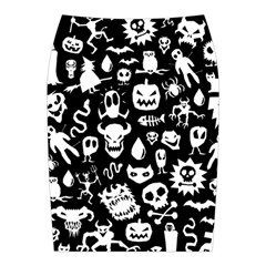 Monsters Midi Wrap Pencil Skirt from ArtsNow.com Back