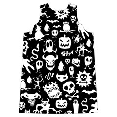 Monsters Velvet Long Sleeve Shoulder Cutout Dress from ArtsNow.com Back