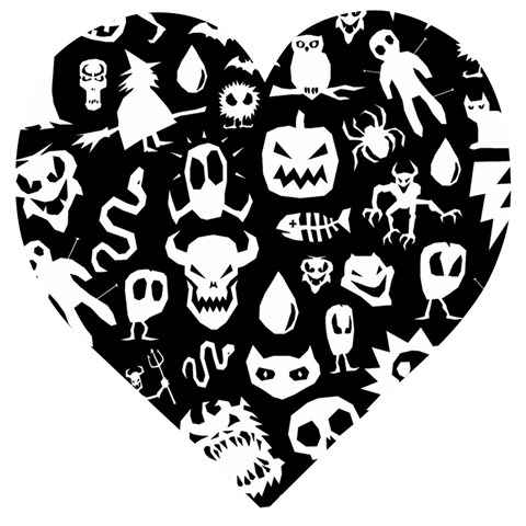Monsters Wooden Puzzle Heart from ArtsNow.com Front