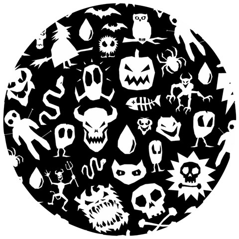 Monsters Wooden Puzzle Round from ArtsNow.com Front