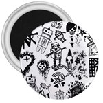 Scene Kid Sketches 3  Magnets