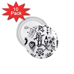 Scene Kid Sketches 1.75  Buttons (10 pack)
