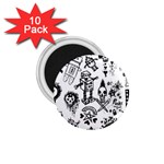 Scene Kid Sketches 1.75  Magnets (10 pack) 