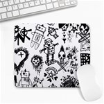 Scene Kid Sketches Large Mousepads