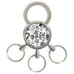 Scene Kid Sketches 3-Ring Key Chain