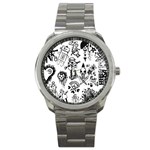 Scene Kid Sketches Sport Metal Watch