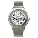 Scene Kid Sketches Stainless Steel Watch