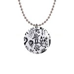Scene Kid Sketches 1  Button Necklace