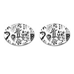 Scene Kid Sketches Cufflinks (Oval)