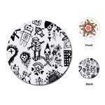 Scene Kid Sketches Playing Cards Single Design (Round)