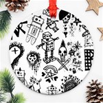 Scene Kid Sketches Round Ornament (Two Sides)
