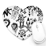 Scene Kid Sketches Heart Mousepads