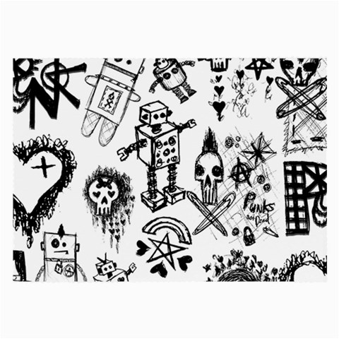 Scene Kid Sketches Large Glasses Cloth (2 Sides) from ArtsNow.com Front