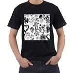 Scene Kid Sketches Men s T-Shirt (Black)