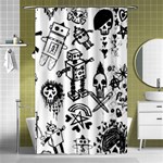 Scene Kid Sketches Shower Curtain 48  x 72  (Small) 