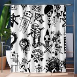 Scene Kid Sketches Shower Curtain 60  x 72  (Medium) 