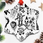 Scene Kid Sketches Snowflake Ornament (Two Sides)