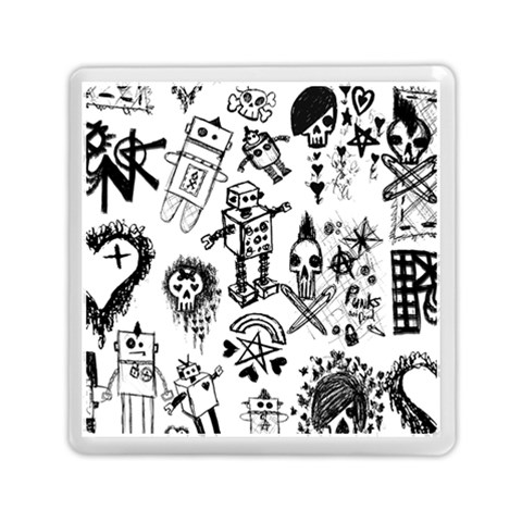 Scene Kid Sketches Memory Card Reader (Square) from ArtsNow.com Front