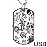 Scene Kid Sketches Dog Tag USB Flash (One Side)
