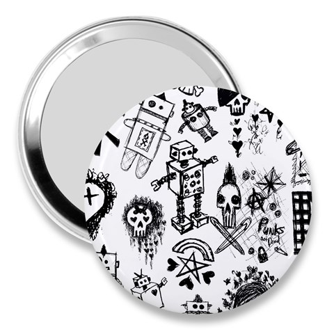 Scene Kid Sketches 3  Handbag Mirrors from ArtsNow.com Front