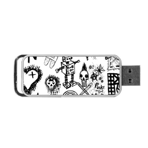 Scene Kid Sketches Portable USB Flash (One Side) from ArtsNow.com Front