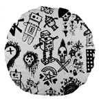 Scene Kid Sketches Large 18  Premium Round Cushions