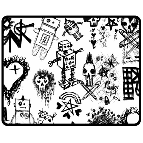 Scene Kid Sketches Double Sided Fleece Blanket (Medium)  from ArtsNow.com 58.8 x47.4  Blanket Front