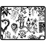 Scene Kid Sketches Double Sided Fleece Blanket (Large) 