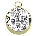 Scene Kid Sketches Gold Compasses