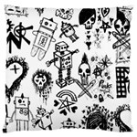 Scene Kid Sketches Large Flano Cushion Case (Two Sides)