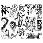 Scene Kid Sketches Double Sided Flano Blanket (Small) 