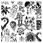 Scene Kid Sketches Large Satin Scarf (Square)