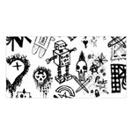 Scene Kid Sketches Satin Shawl