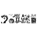 Scene Kid Sketches Satin Scarf (Oblong)