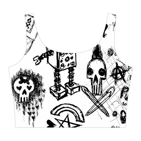 Scene Kid Sketches Midi Sleeveless Dress from ArtsNow.com Top Front