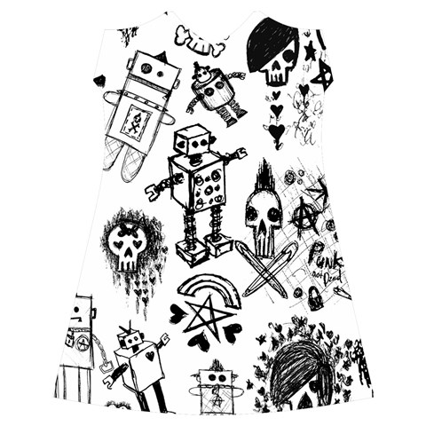Scene Kid Sketches Ruffle Detail Chiffon Dress from ArtsNow.com Front