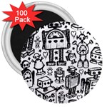 Robot Crowd 3  Magnets (100 pack)