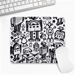 Robot Crowd Large Mousepads