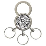 Robot Crowd 3-Ring Key Chain